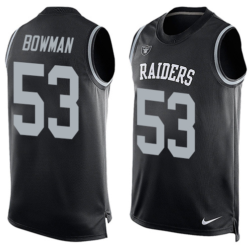 Nike Raiders #53 NaVorro Bowman Black Team Color Men's Stitched NFL Limited Tank Top Jersey